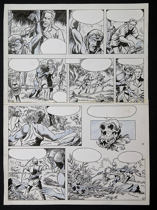 Safari par Willy Vandersteen - Planche originale