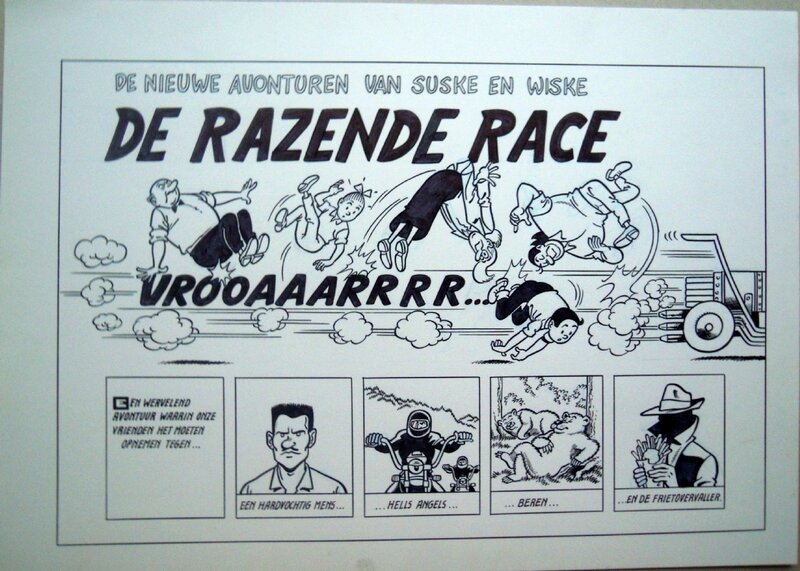 Marc Verhaegen, Suske en Wiske 249 De razende race - Planche originale