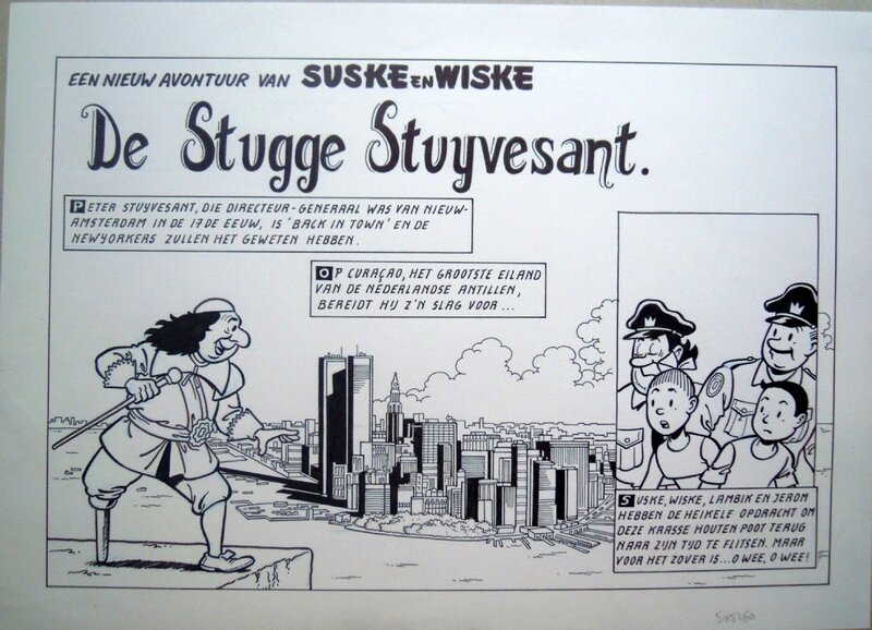 Marc Verhaegen, Suske en Wiske 269 De stugge stuyvesant - Planche originale