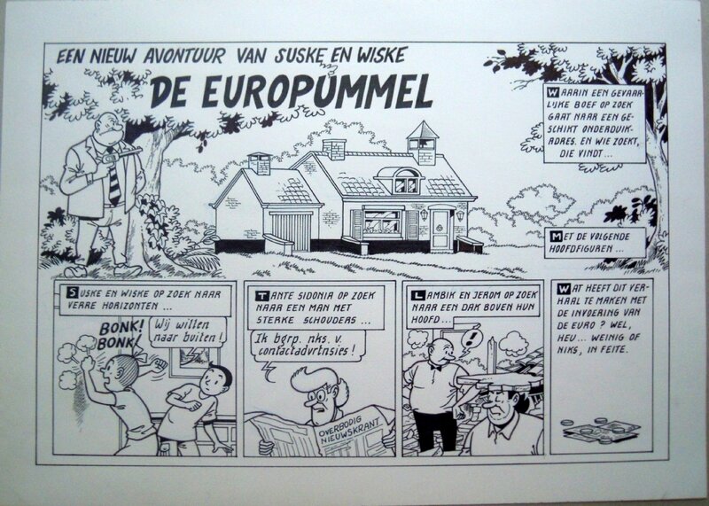 Marc Verhaegen, Suske en Wiske 273 De europummel - Planche originale