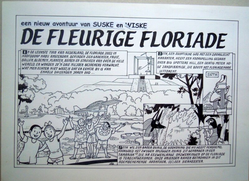 Marc Verhaegen, Suske en Wiske 274 De fleurige floriade - Planche originale