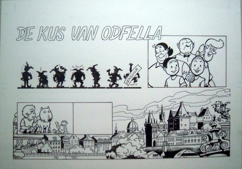 Marc Verhaegen, Suske en Wiske 280 De kus van Odfella - Planche originale