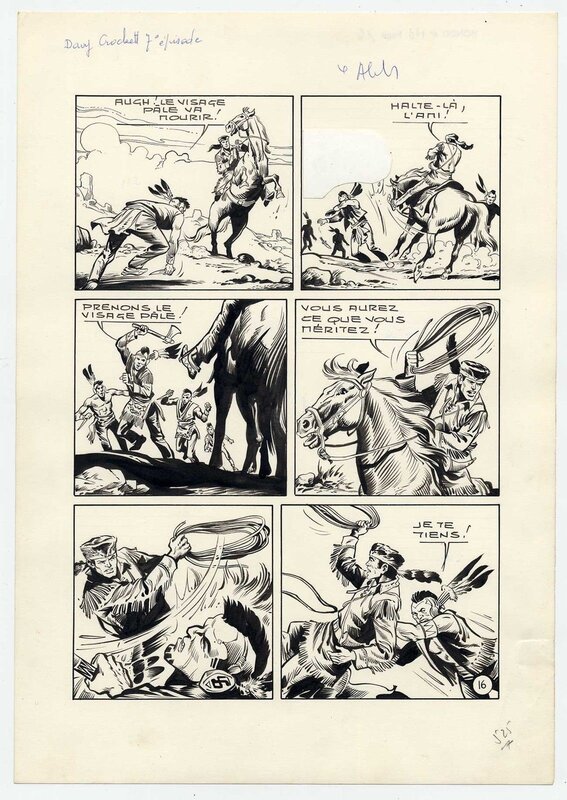 Enzo Chiomenti, Davy Crockett page 16 Hondo n° 40 - Planche originale