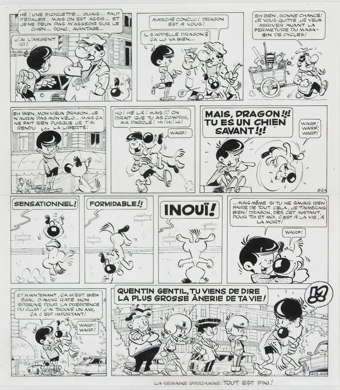 Greg, Quentin Gentil - Du rififi pour le président - pl.62 - Planche originale