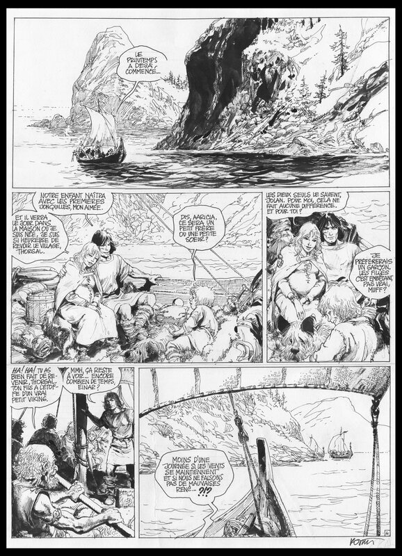 Thorgal : 16. Louve par Grzegorz Rosinski - Planche originale