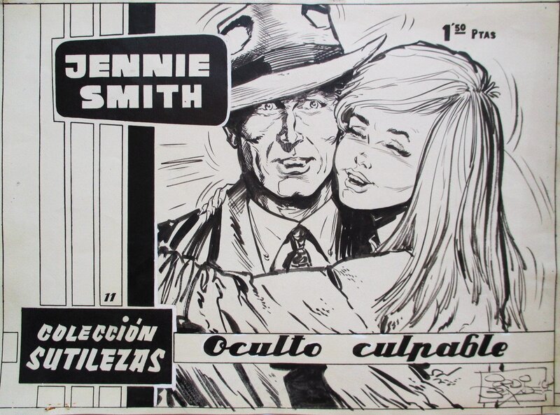 Jordi Buxade, Oculto culpable - Couverture de Jennie Smith n°11, collection Sutilezas, 1962, S.A.D.E. Publicaciones - Comic Strip
