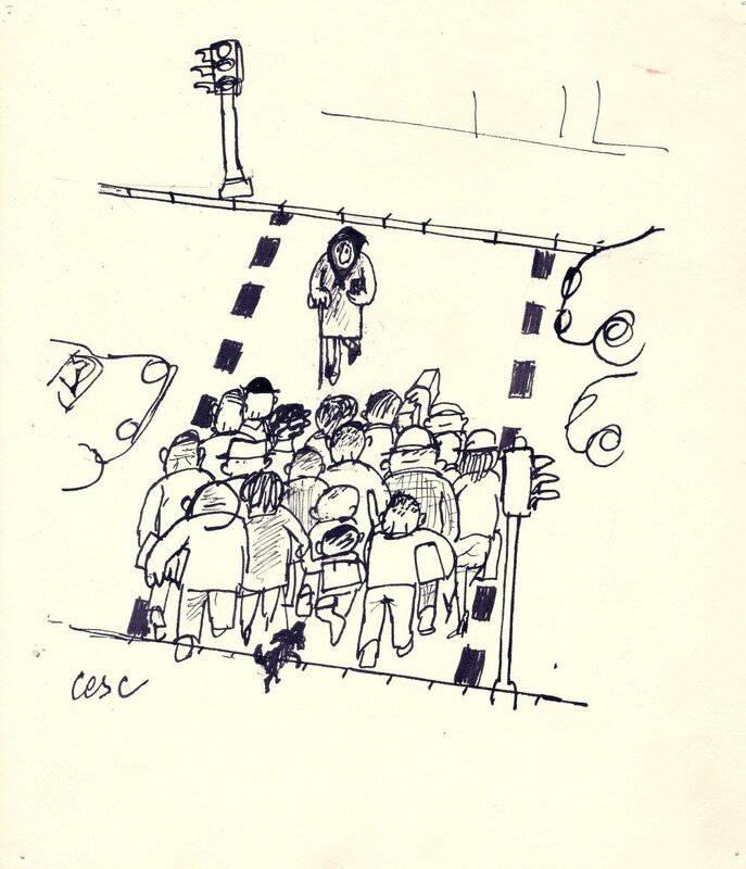 Traffic light by Cesc - Original Illustration