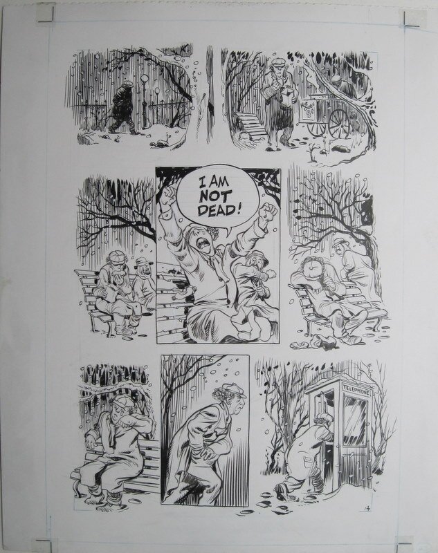 Sanctum page 14 par Will Eisner - Planche originale