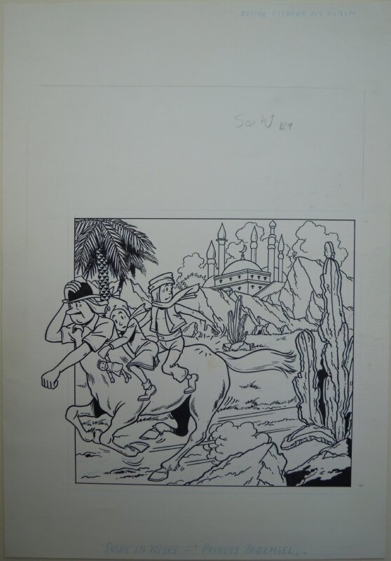 Paul Geerts, Suske en Wiske 129 Prinses Zagemeel - Couverture originale
