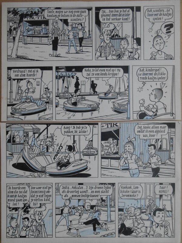 Paul Geerts, Suske en Wiske - 135 - De gekke gokker - strook 1 tot 4 - Comic Strip