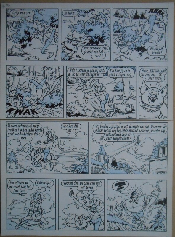 Paul Geerts, Suske en Wiske - 135 - De gekke gokker - strook 181 tot 184 - Comic Strip