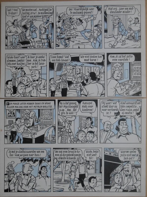Paul Geerts, Suske en Wiske - 135 - De gekke gokker - strook 5 tot 8 - Comic Strip