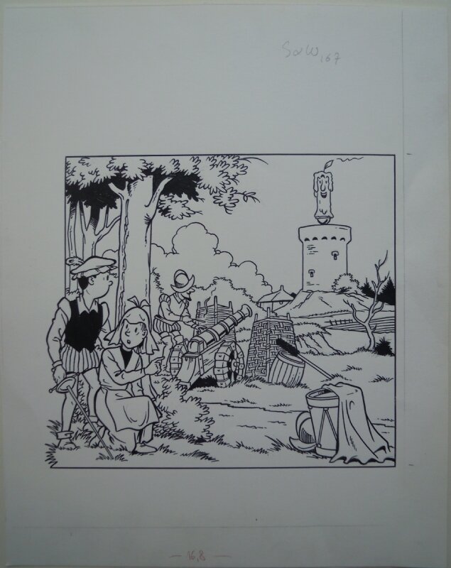 Paul Geerts, Suske en Wiske 167 De zingende kaars - Couverture originale