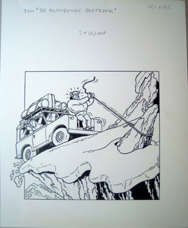 Paul Geerts, Suske en Wiske 207 De glanzende gletsjer - Original Cover