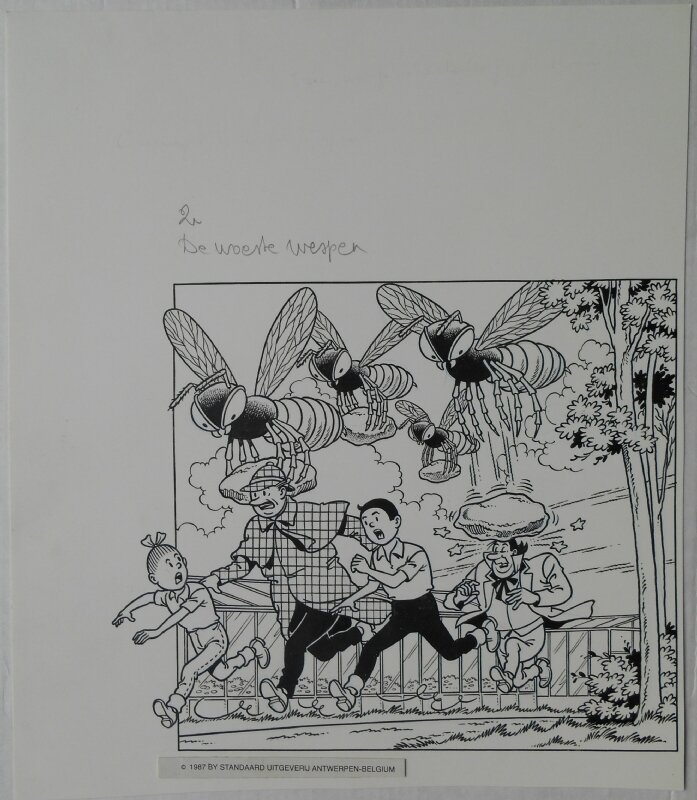 Paul Geerts, Suske en Wiske 211 De woeste wespen - Couverture originale
