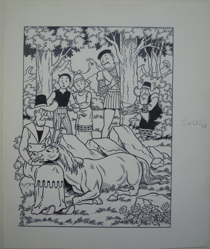 Paul Geerts, Suske en wiske 213 De eenzame eenhoorn - Couverture originale