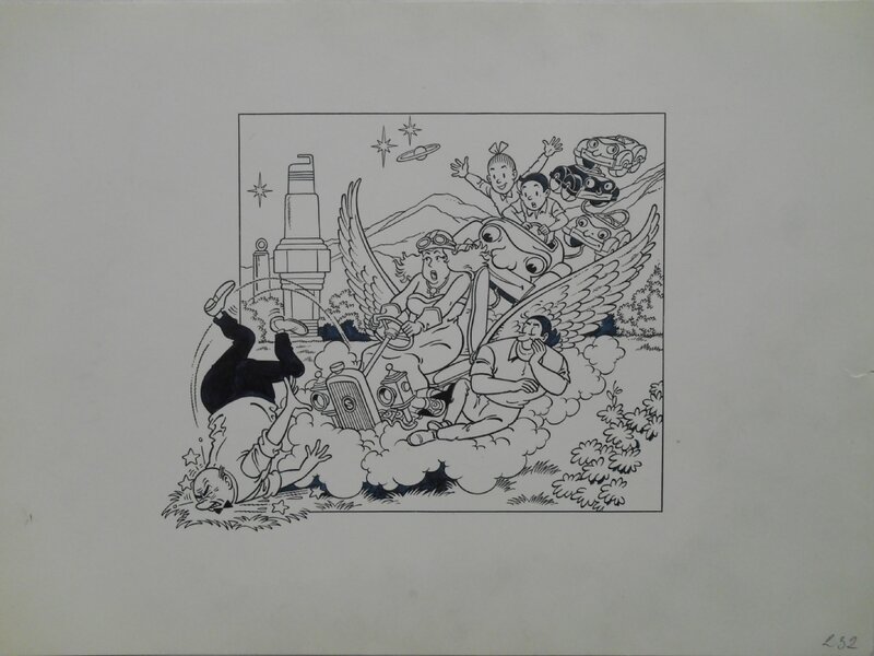 Paul Geerts, Suske en Wiske 232  De tootootjes - Couverture originale