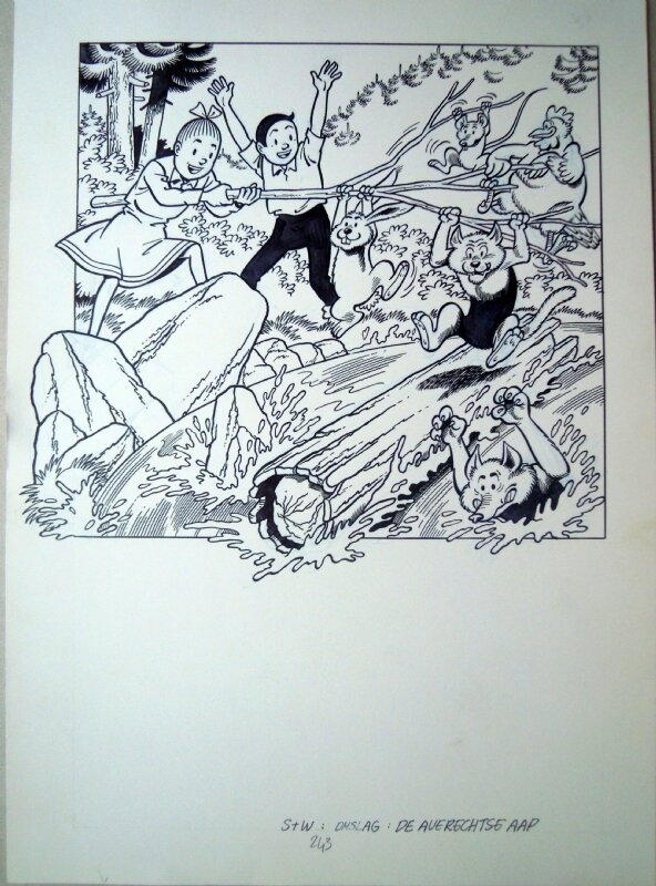 Paul Geerts, Suske en Wiske 243 De averechtse aap - Couverture originale