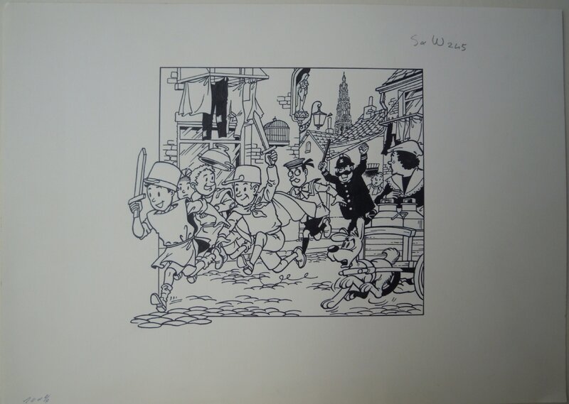Paul Geerts, Suske en Wiske 245 De zeven schaken - Couverture originale