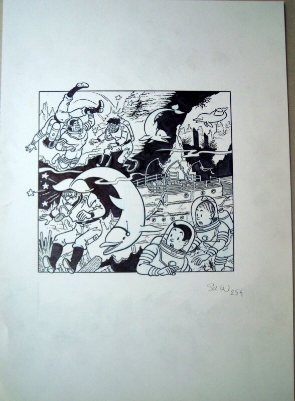 Paul Geerts, Suske en Wiske 254 Tex en Terry - Original Cover