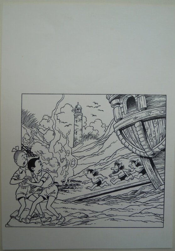 Paul Geerts, Suske en Wiske De dappere duinduikers - Original Cover