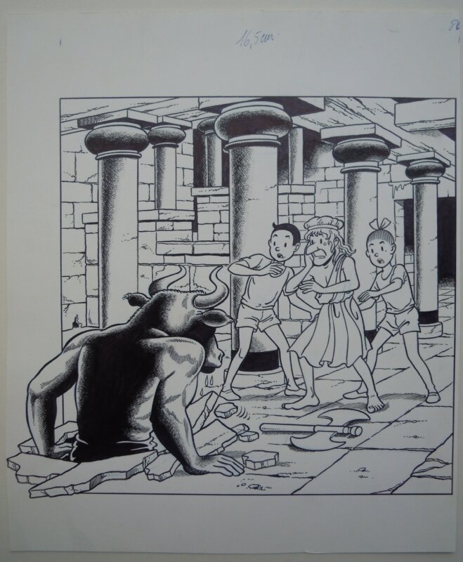 Paul Geerts, Suske en Wiske Knokken in knossos - Original Cover