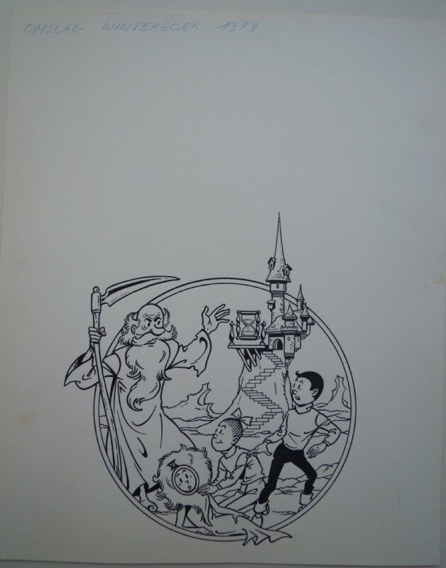 Paul Geerts, Suske en Wiske - Toffe tiko Winterboek 1974 - Couverture originale