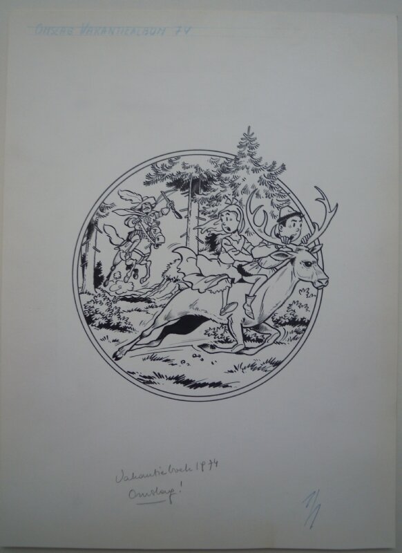 Paul Geerts, Suske en Wiske - Vakantiealbum 1974 - Couverture originale