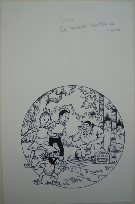 Eugeen Goossens, Suske en Wiske - De bevende berken - Couverture originale