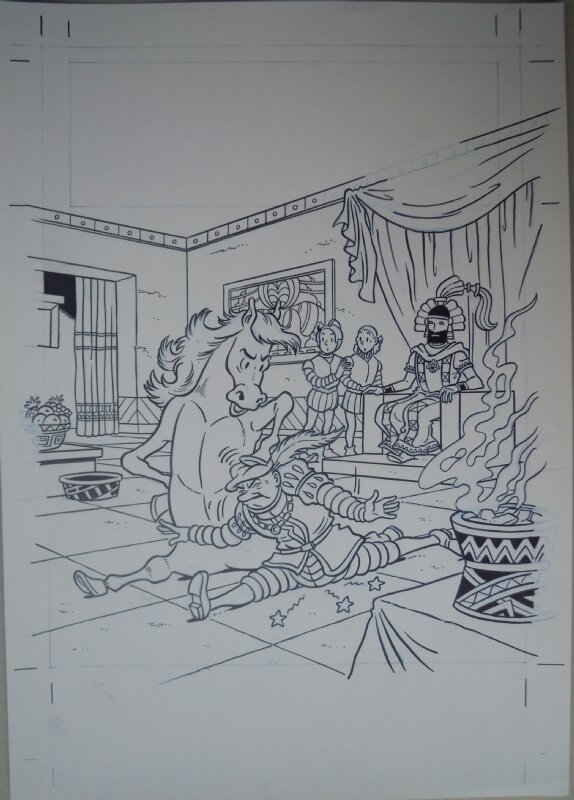 Luc Morjaeu, Suske en Wiske 100 Het gouden paard - Couverture originale