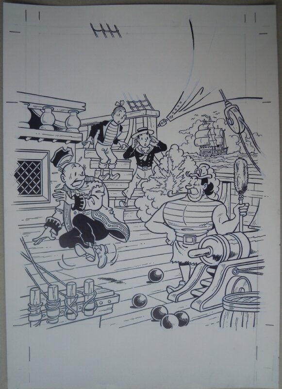 Luc Morjaeu, Suske en Wiske 95 De ijzeren schelvis - Couverture originale