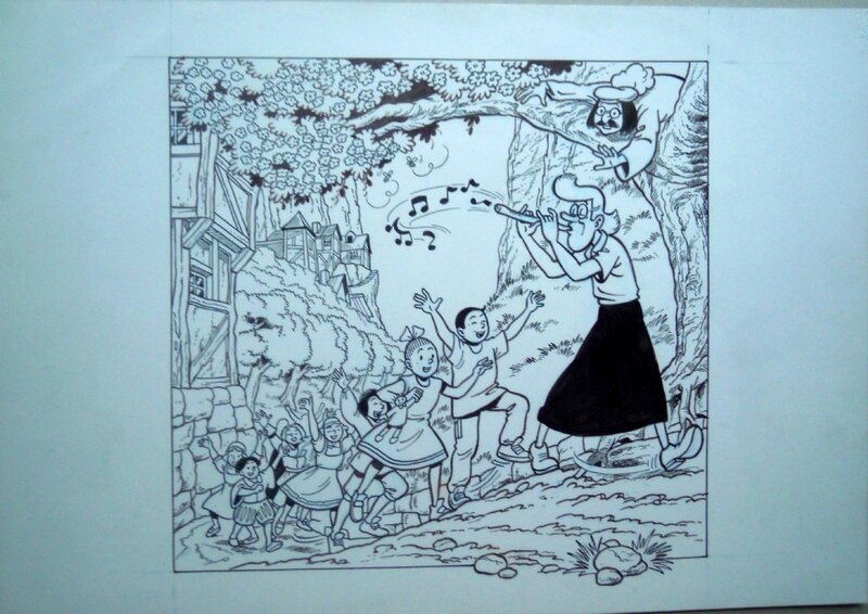 Marc Verhaegen, Suske en Wiske 286 De flierende fluiter - Couverture originale