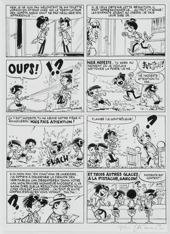 Dino Attanasio, Modeste et Pompon - R.5 - page 26 - Planche originale