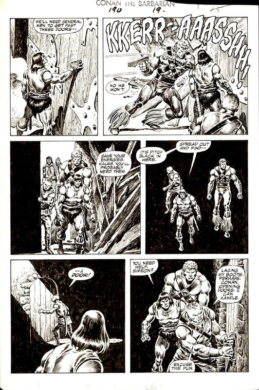 John Buscema, Ernie Chan, Conan the barbarian N°190 - Planche originale