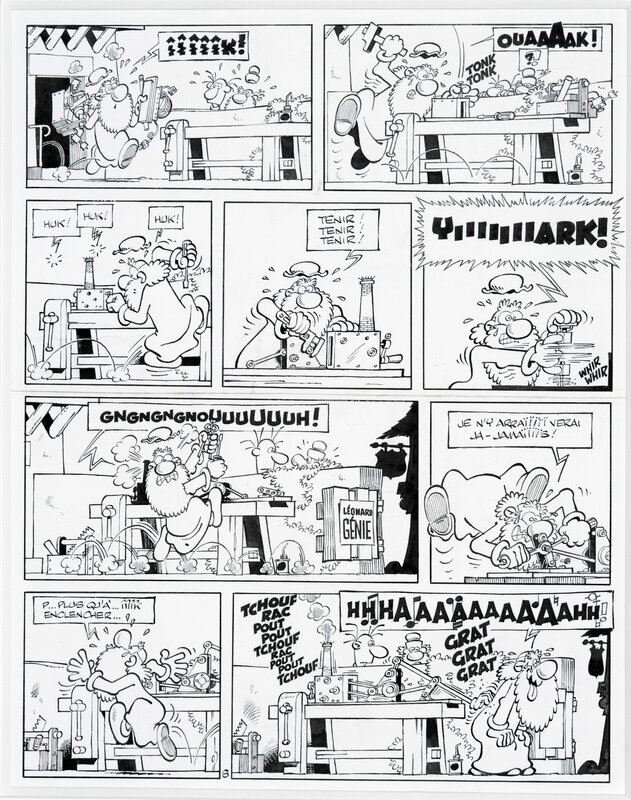 Turk, Bob De Groot, Léonard - Léonard est un génie T.1 - page 6 - Planche originale