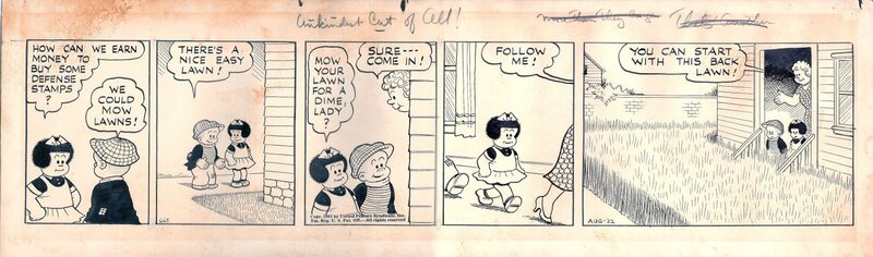 Nancy par Ernie Bushmiller - Planche originale