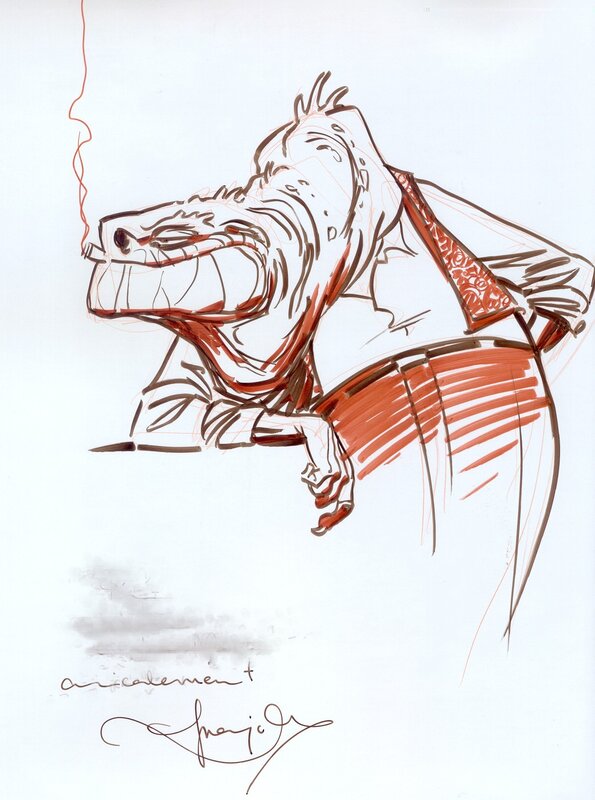 Juanjo Guarnido, Dédicace pour Blacksad. - Dédicace