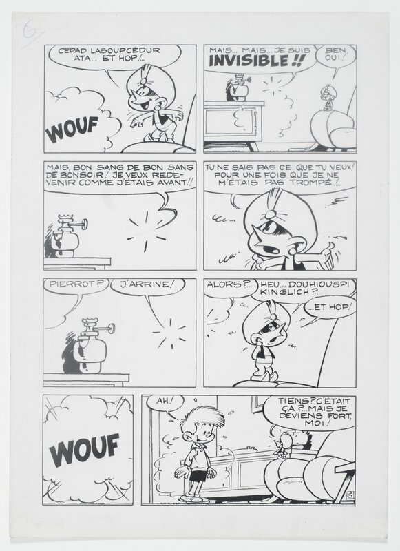Pierrot et la lampe by Peyo - Comic Strip