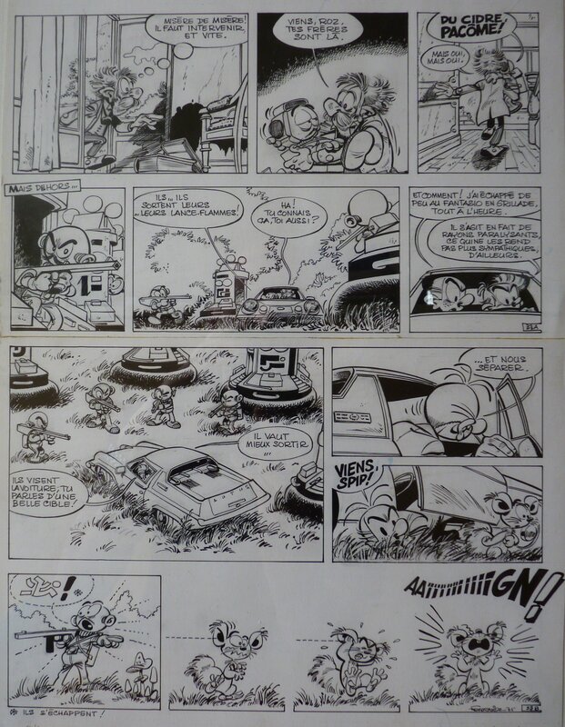 Jean-Claude Fournier, Spirou - Du cidre pour les étoiles - Planche originale