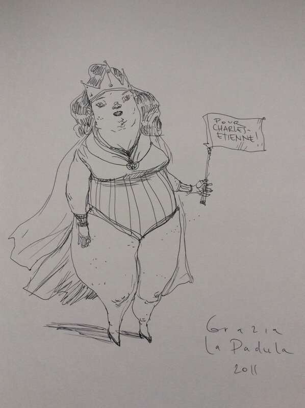 King Size Queen by Grazia La Padula - Sketch