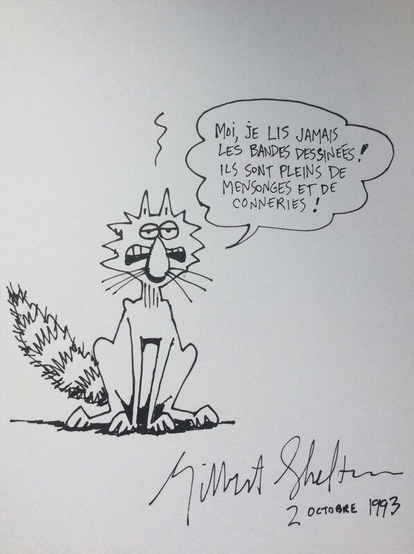 Gilbert Shelton, Le chat de Fat Freddy - Dédicace