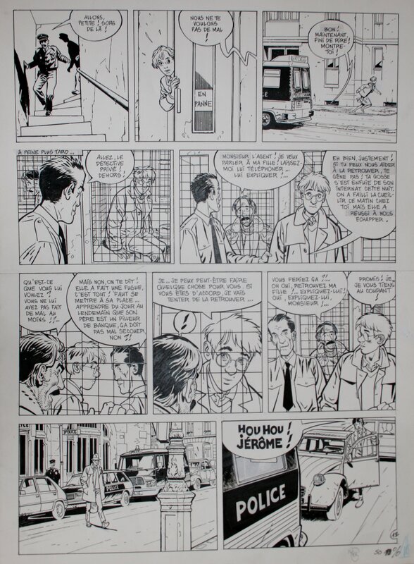 Alain Dodier, Jérôme K Jérôme Bloche, tome 7 planche 12 - Comic Strip