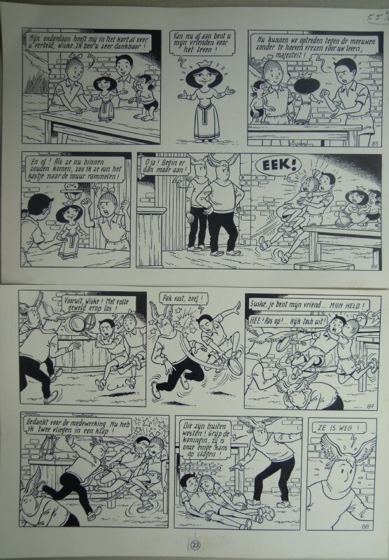 Paul Geerts, De dappere duinduikers - Original Illustration