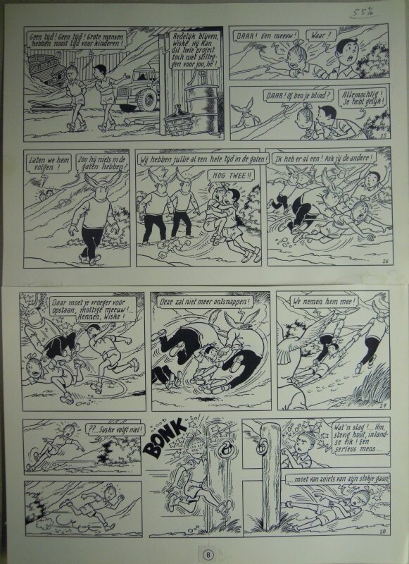 Paul Geerts, De dappere duinduikers - Original Illustration