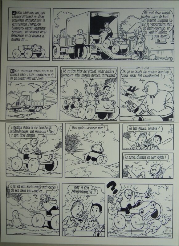 Paul Geerts, De dappere duinduikers - Illustration originale