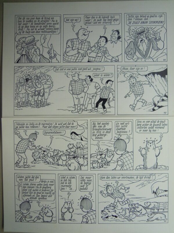 Paul Geerts, De mollige marmotten - Illustration originale