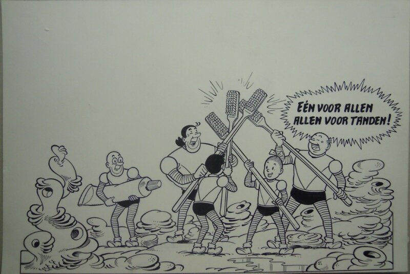 De tandentikkers par Paul Geerts - Illustration originale