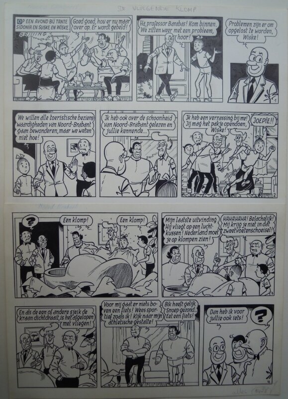 Paul Geerts, De vliegende klomp pagina 1 - Planche originale
