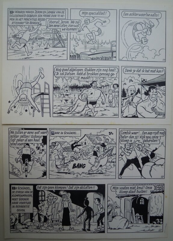 Paul Geerts, De vliegende klomp pagina 15 - Planche originale