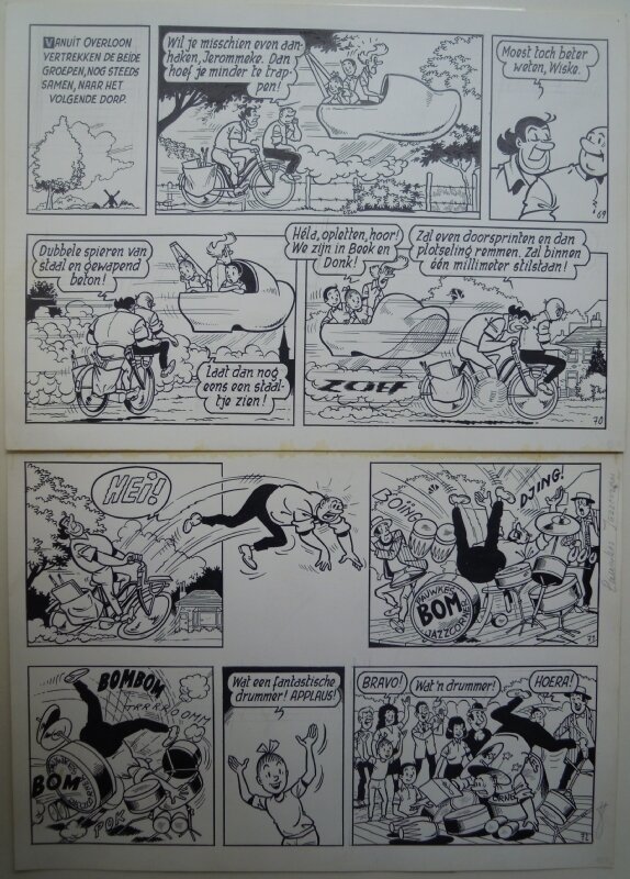 Paul Geerts, De vliegende klomp pagina 18 - Planche originale